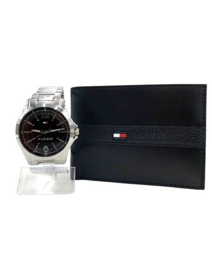 Tommy Hilfiger Black Wallet and Watch Combo (1791460  & 1791203)