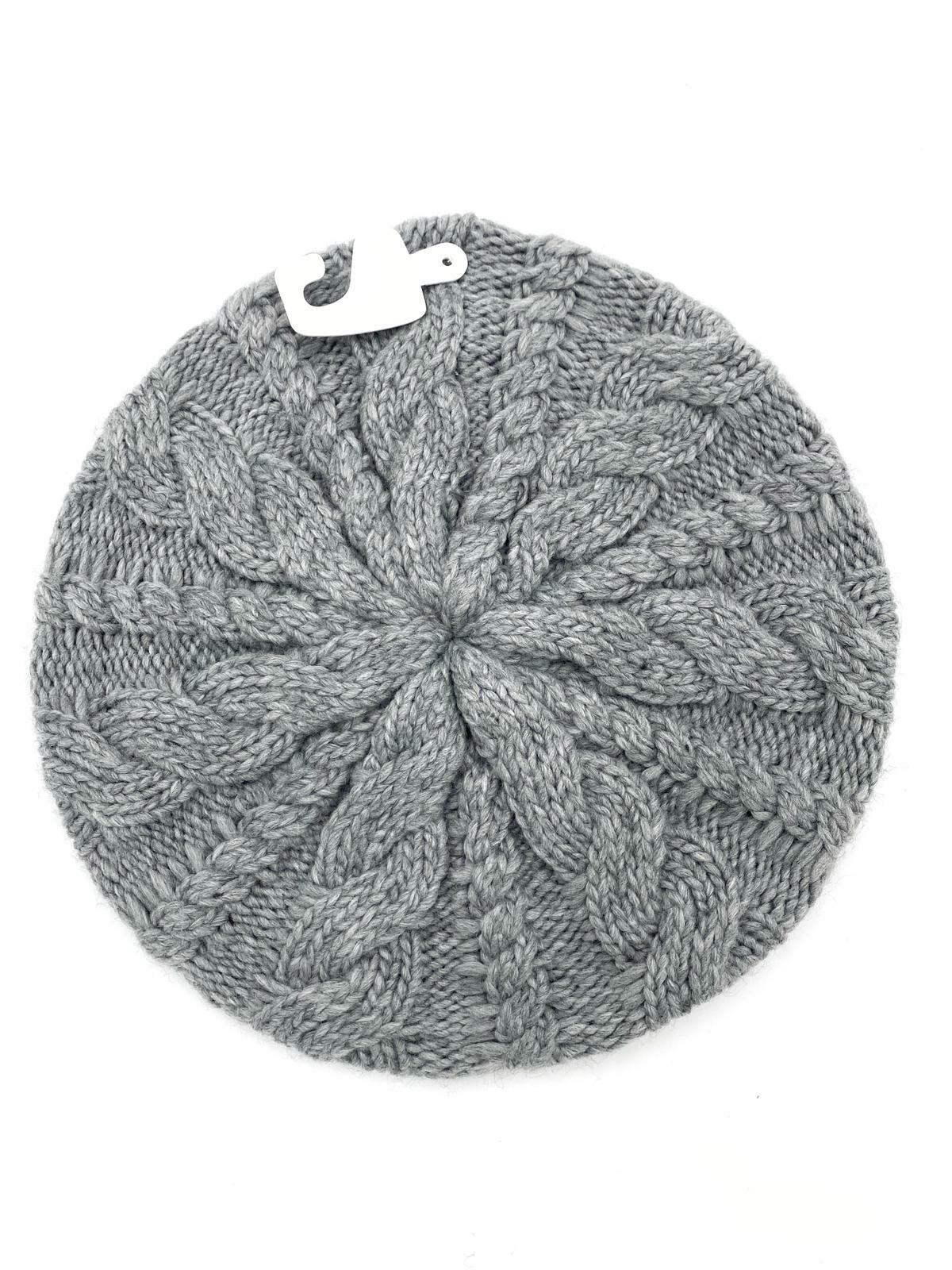 Michael Kors Womens Pearl Heather Grey Sweater Knit Beret Hat