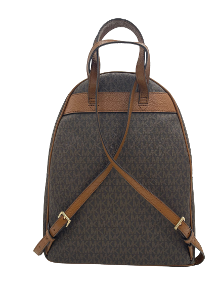Michael Kors Abbey Large Brown Signature Backpack