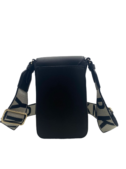 DKNY Winonna Web Strap Black Phone Crossbody / Hand bag