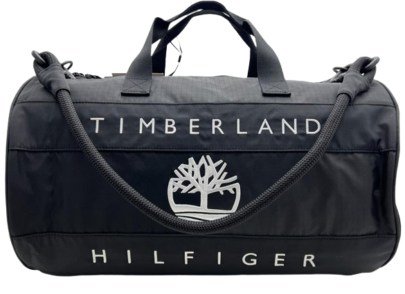 Tommy Hilfiger x Timberland Black Recycled Logo Duffle Bag - 8720115047135