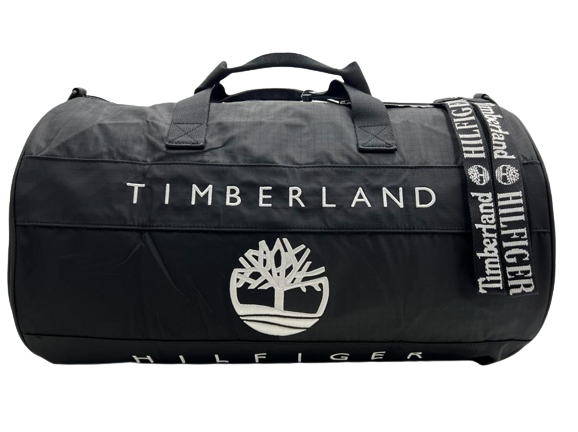 Tommy Hilfiger x Timberland Black Recycled Logo Duffle Bag - 8720115047135