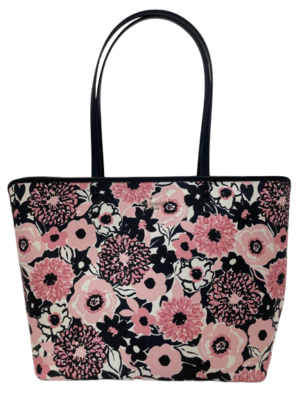 Kate Spade Dahlia Floral Pink Multi Tote Bag