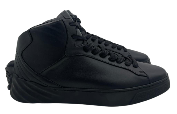 Versace Nero Vitello Black Sneaker Size 10.5