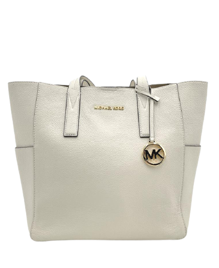 Michael Kors Junie Medium Leather Tote Vanilla