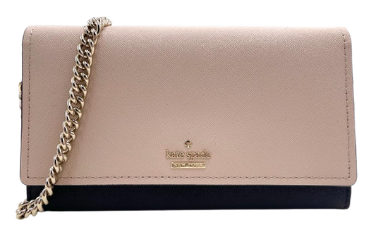 Kate Spade Cameron Street Soft Pink/Black Crossbody Franny Wallet