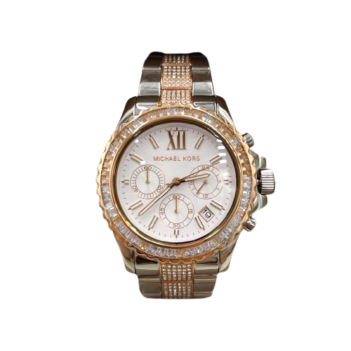 Michael Kors Oversized Everest Two-Tone Silver/Rose Gold Watch MK6975