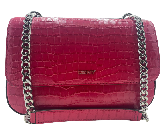 DKNY Sina Crocodile Leather Shoulder / Crossbody Hand Bag