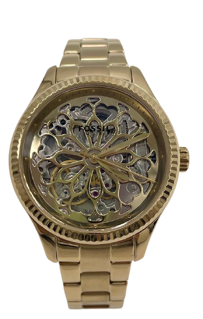 Fossil Rye Automatic Rose Gold, Gold Tone & Silver Watch BQ3755, BQ3753, BQ3754