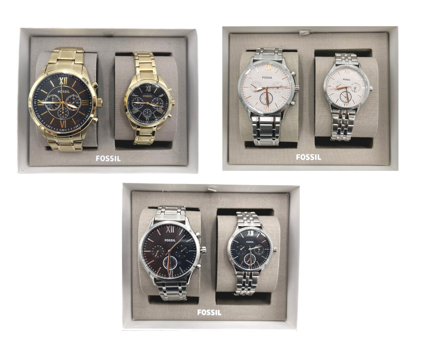 Fossil His & Her Couple Gift Set BQ2469SET, BQ2468SET, BQ2400SET
