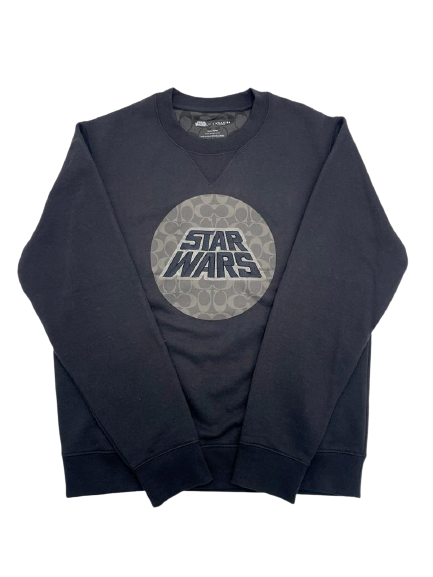 Coach x Star Wars Men's Limited Edition Embroider Black Crewneck Sweatshirt