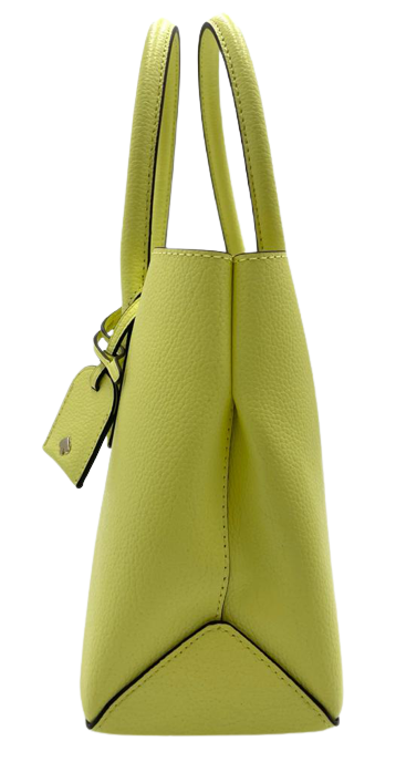 Kate Spade Small Limelight/Bright Yellow Pebbled Leather Top Zipper Satchel Bag
