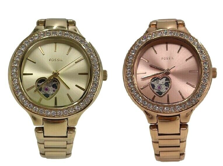 Fossil Weslee Automatic Rose Gold & Gold-Tone Watch BQ3723, BQ3724