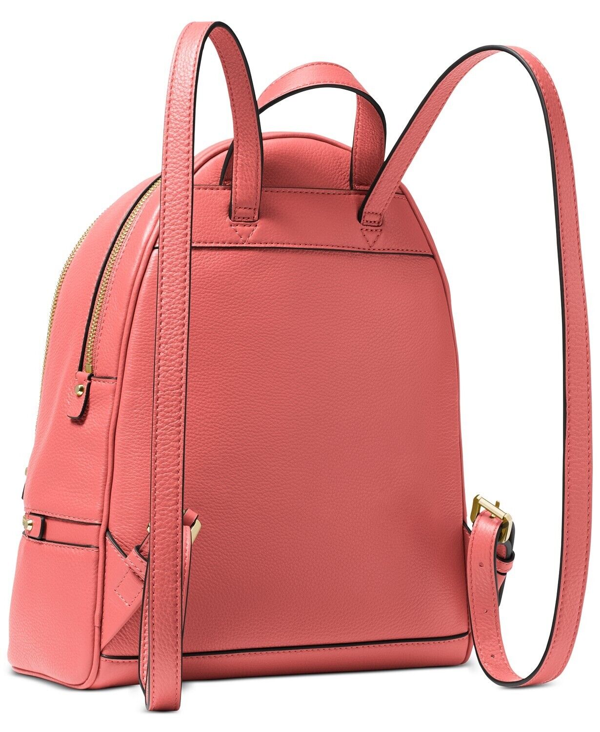 Michael Kors Rhea Zip Medium Pebbled Leather Backpack (Grapefruit)