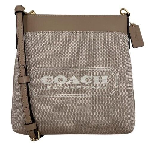 Coach Jacquard Kitt Crossbody Chalk Taupe