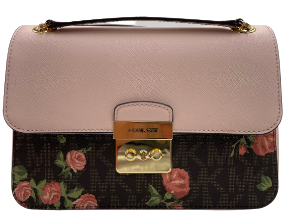Michael Kors Brandi Medium Signature Brown Multi Flap Shoulder Bag