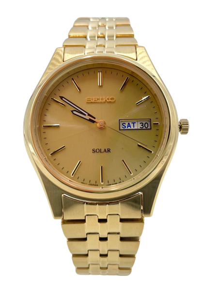 Seiko Solar Women's Gold Dial Watch