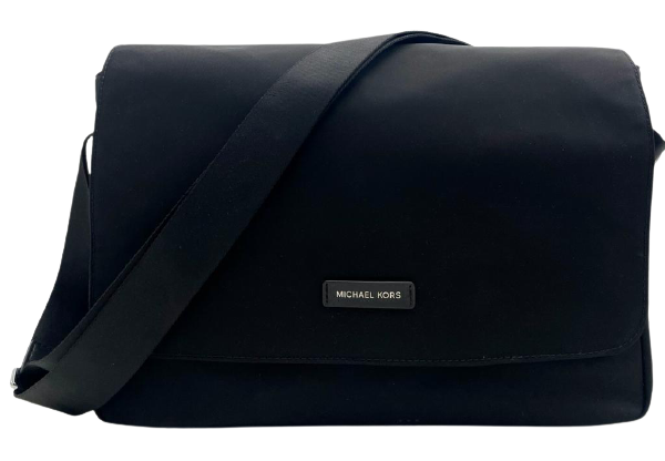 Michael Kors Kent Men's Black Nylon Flap Messenger Crossbody Bag