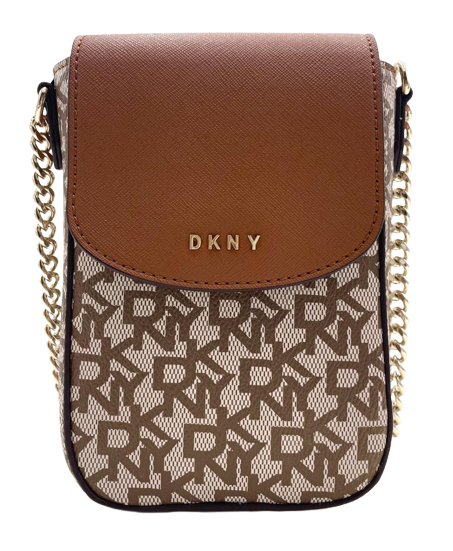 DKNY Signature Brown/Beige Crossbody Pouch